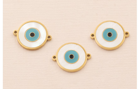 Entrepieza Ojo Turco Acero 316L 12*12mm esmaltado