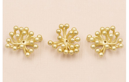 Colgante ramillete 15*15mm Oro Mate