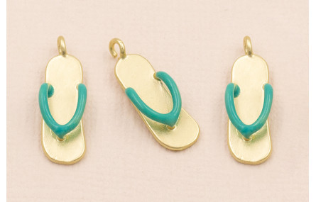 Colgante Chancleta Playa 21*7mm Turquesa 