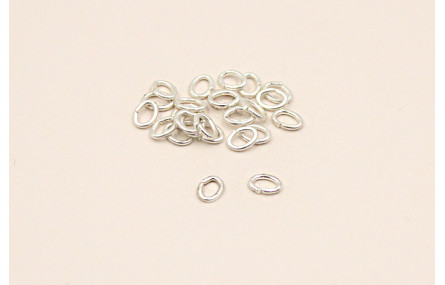 ARANDELA PEQ OVAL Plata Mate 40*28*07