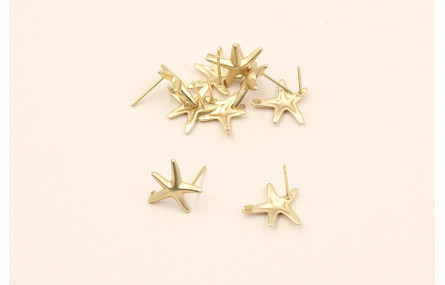 Perno Estralla Mar 15mm Oro Mate