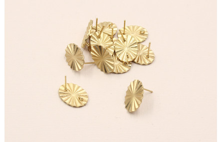 Perno Ovalo abanico 18*14mm Oro Mate