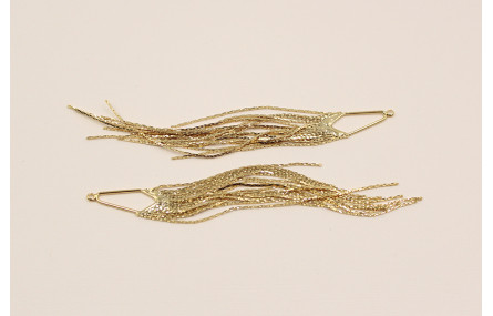 Pendiente Flecos 125*11mm Dorado