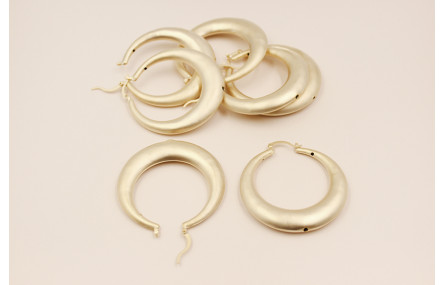 Pendiente Aro africano 47mm Oro Mate