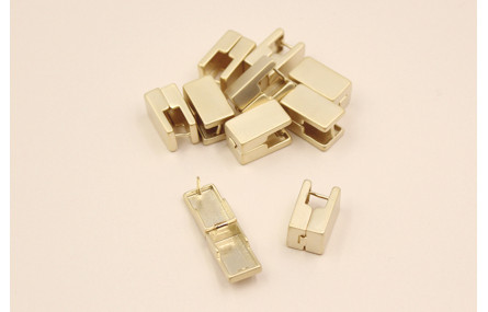 Perno cierre  14*14mm * 10mm Oro Mate