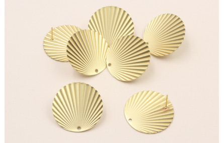 Perno Disco ondulado 25mm Dorado Mate