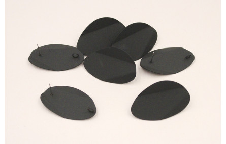 Ovalo Doblado 43*25mm Negro Mate