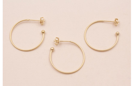 Pendiente anilla 20mm Dorado Mate