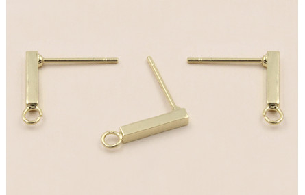 Acero Inox. Pendiente liston 10*2*2mm Oro