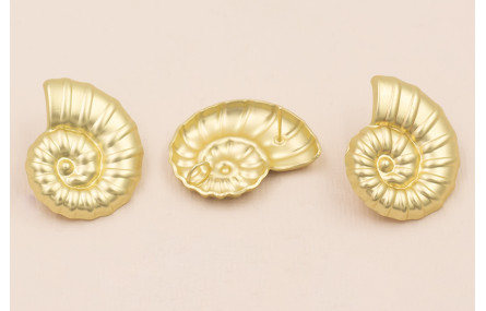 Pendiente caracola 30*24mm Oro Mate