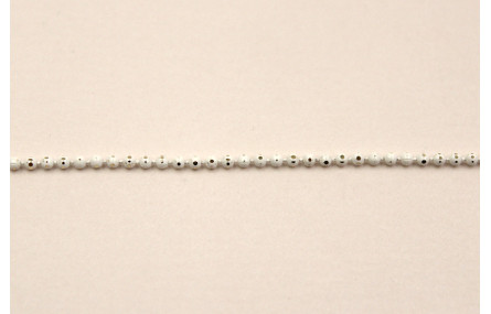 Cadena bolas 1,2mm dorado y Blanco