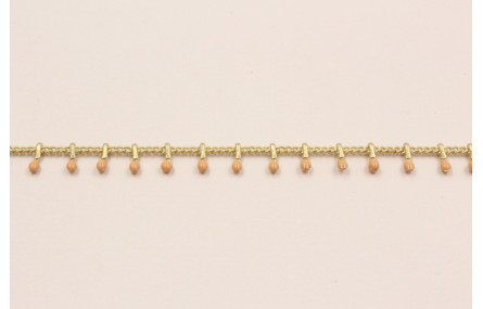 Cadena pivotes Rosa Palo de 5mm en Oro Mate