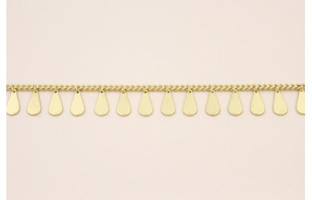 Cadena Gotas de 10*5mm Oro Mate