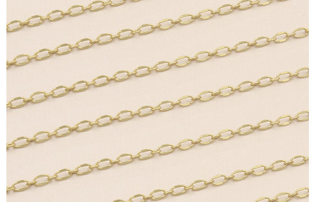 Cadena eslavon ovalado 4*2mm Dorado Mate