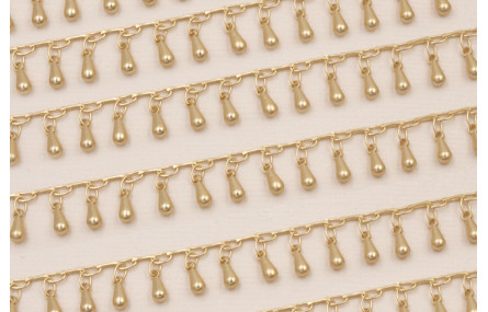Cadena con Pivotes de 5mm Dorado Mate