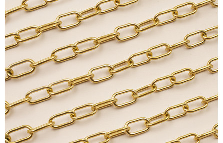 Stain Steel: Cadena acero eslabón 10*6 Oro