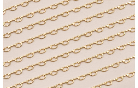 Cadena Medio Aro 4*2mm Dorado Mate