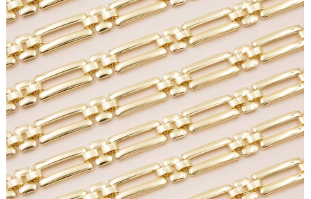 Cadena eslabón rectangular 20*10mm Baño Oro