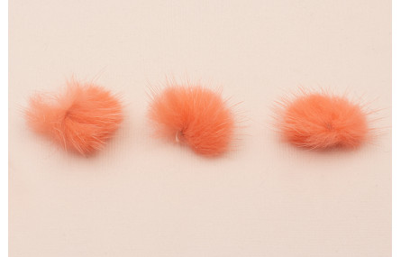 Pompón Pelo 30mm coral