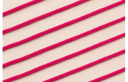 Cordón Elástico 3mm Fuxia