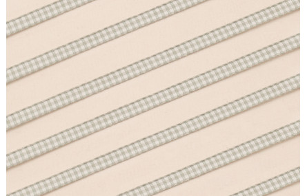 Lazo de Mini Vichy 5mm cuadros Grises