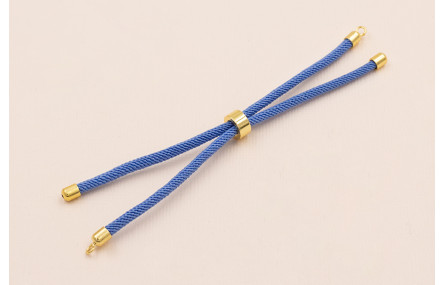 Cordón de 3mm Preparado para Pulsera color Azul