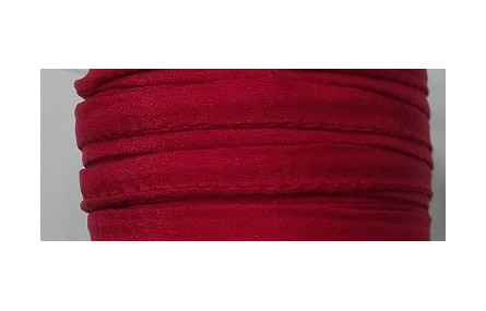 Cinta de seda Natural cosida 5-7mm rojo