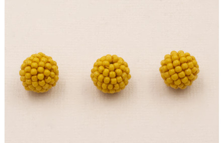 Bola abalorio 11mm Amarillo mostaza