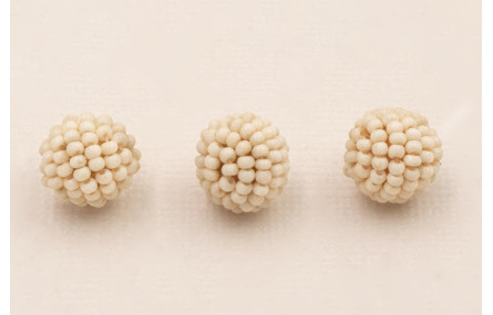 Bola abalorio 11mm Crema