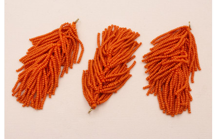 Fleco Cascada de Abalorio 80mm Naranja