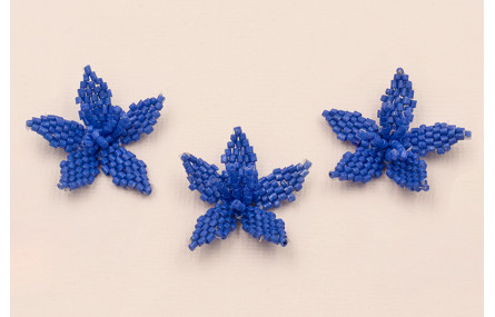 Flor Microtubos de 30mm Azul