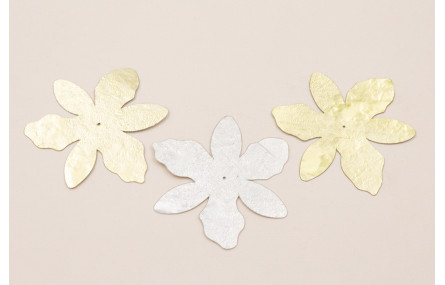 Flor Plata y Oro 55mm diámetro