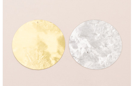 Disco de 60mm textura Rugoda Oro y Plata