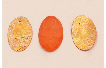 Ovalo 26*16 Naranja y Metal