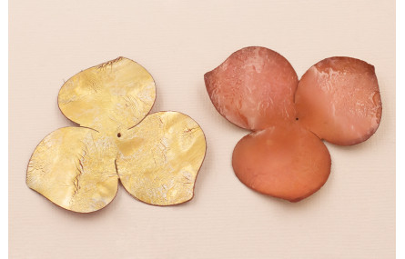 Lentejuela Trebol 3 Hojas de 60 Rosa Vintage y Oro