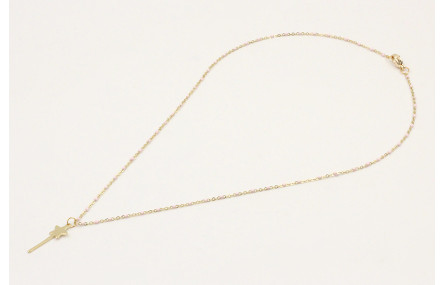 Solitario cadena acero inoxidable micro esmalte ro