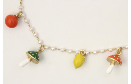 Colgante de cadena de microperlas, con cadena alar