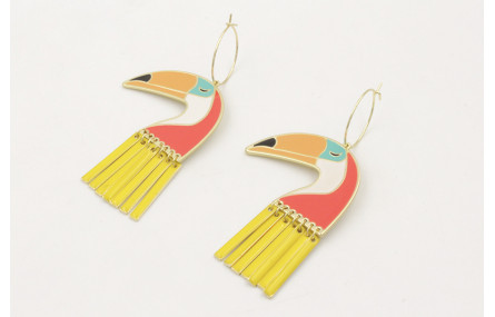 Pendiente aro con cierre de acero inoxidable con t