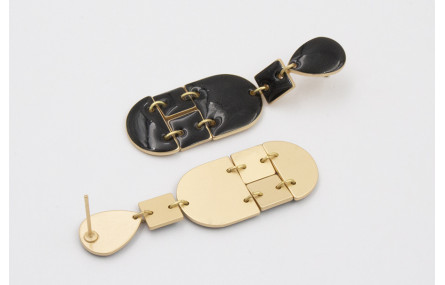 Pendientes perno gota, semi ovalo, cuadrado, semic