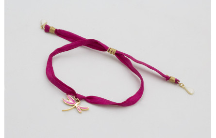 Pulsera acero inoxidable de cinta seda natural cos