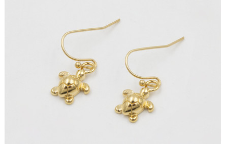 Pendientes ORO 18K-3 micras gancho sencillo y colg