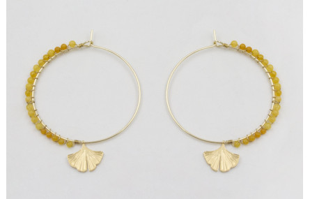 Pendientes acero inoxidable aro grande con colgant