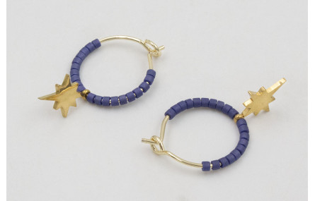 Pendientes acero inoxidable aro pequeño con miyuki