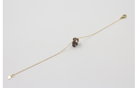 Pulsera cadena eslabón pequeño dorado con colgante