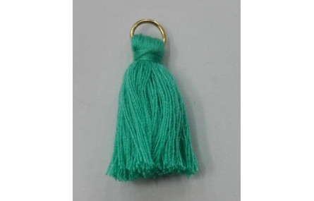 Pompon 25mm con anilla dorada Menta