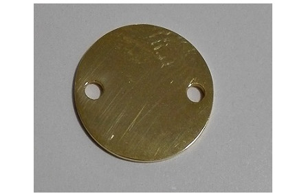 Disco Acero Inoxidable 15mm Oro agujeros 2mm