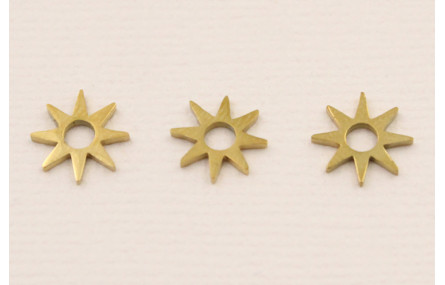 Cuenta Acero Estrella Acero 7mm Oro