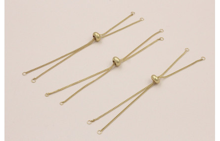 Pulsera Preparada. cadenas de 10cm y anilla cierre