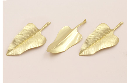 Cuenta Hoja 70*30mm anilla trasera Dorado Mate