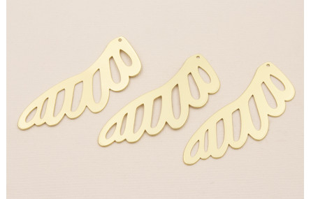 Cuenta Ala Dorado Mate 70*22mm